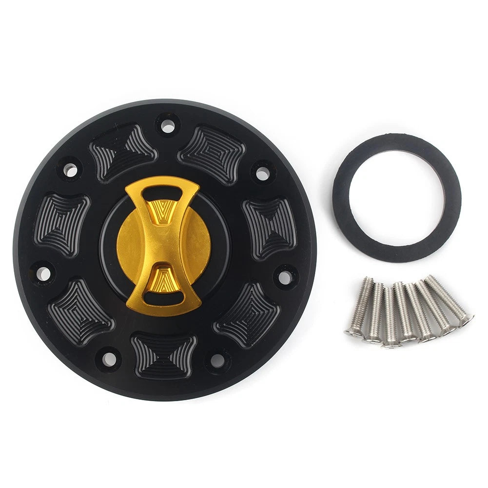 Fuel Gas Tank Cap Cover For Kawasaki NINJA 500 ZX-6 ZX-7 ZX-9 ZRX-1100 gold