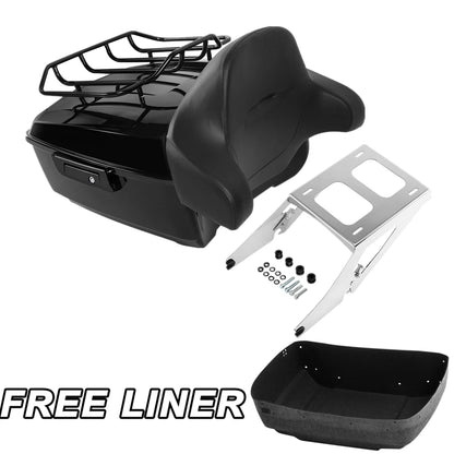 King Trunk Backrest Pad Mount Rack Fit For Harley Sport Glide FLSB 2018-Up 19 20
