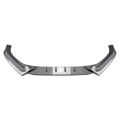 Carbon Look Front Bumper Splitter Spoiler Lip For Audi A4 B9 S4 Sedan 2017-2019