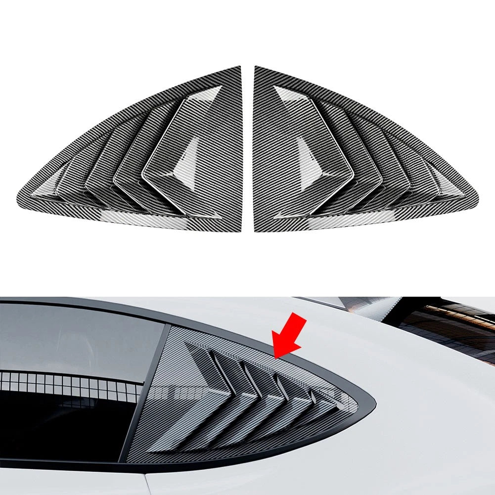 Carbon Look Rear Window Louvers Scoop Covers For Toyota GT86 For Subaru BRZ