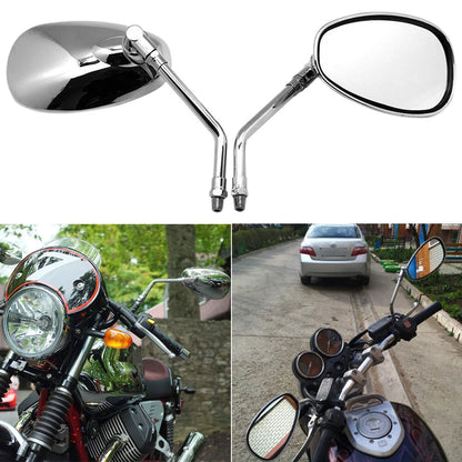 Chrome Long Stem Motorcycle Rear view Side Mirrors For Honda Shadow VT750 VT1100
