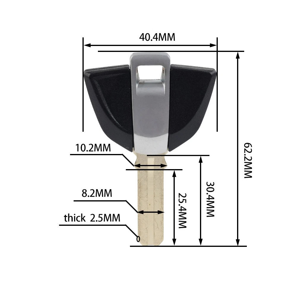 Replacement Uncut Blank Key Black Metal & ABS For BMW R1200GS S1000RR F800GS US
