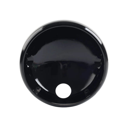 7" Motorcycle Round Headlight Headlamp Housing Cover Bucket Gloss Black Iron