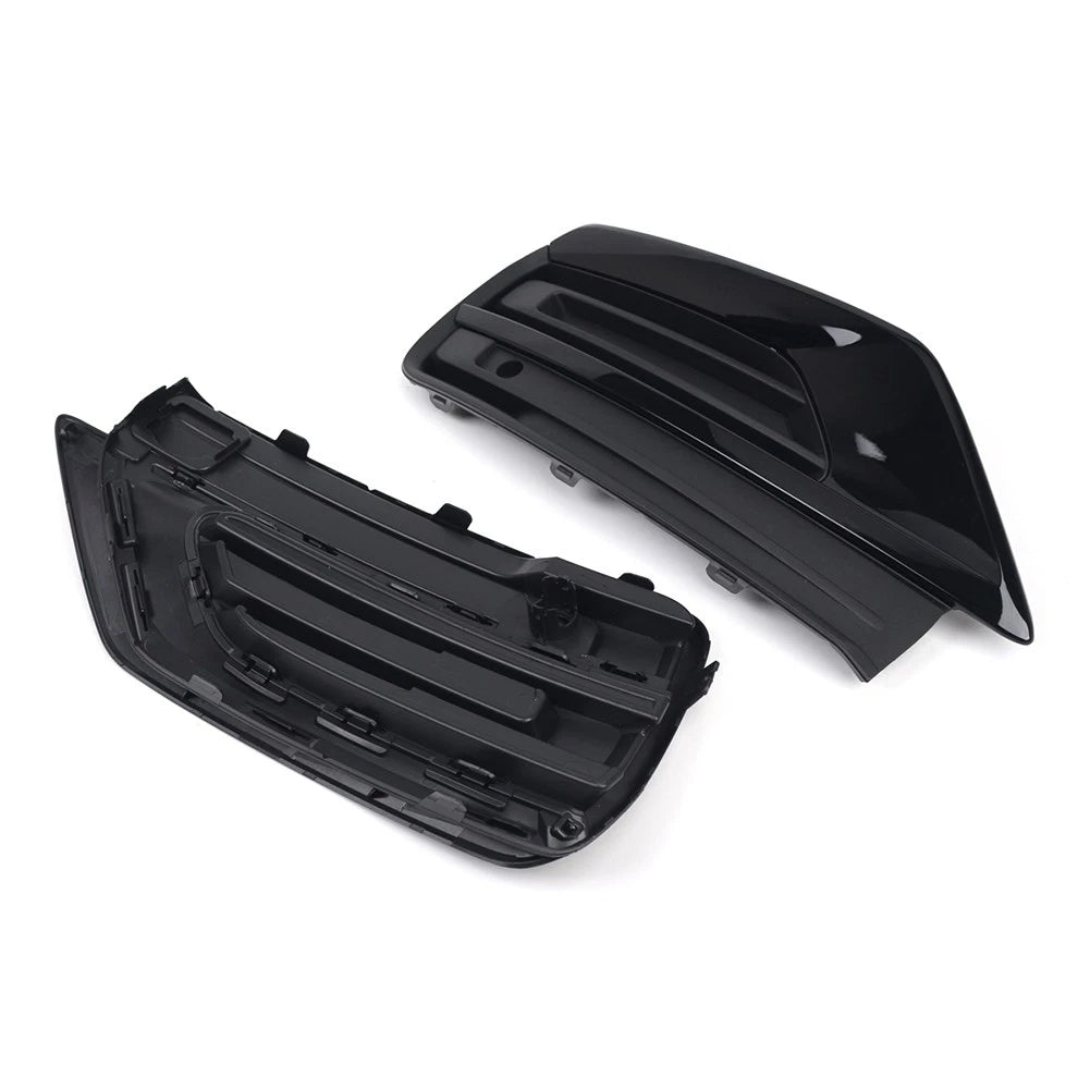 Front Bumper Fog Light Grille Glossy Black For Volvo XC90 2020-2024