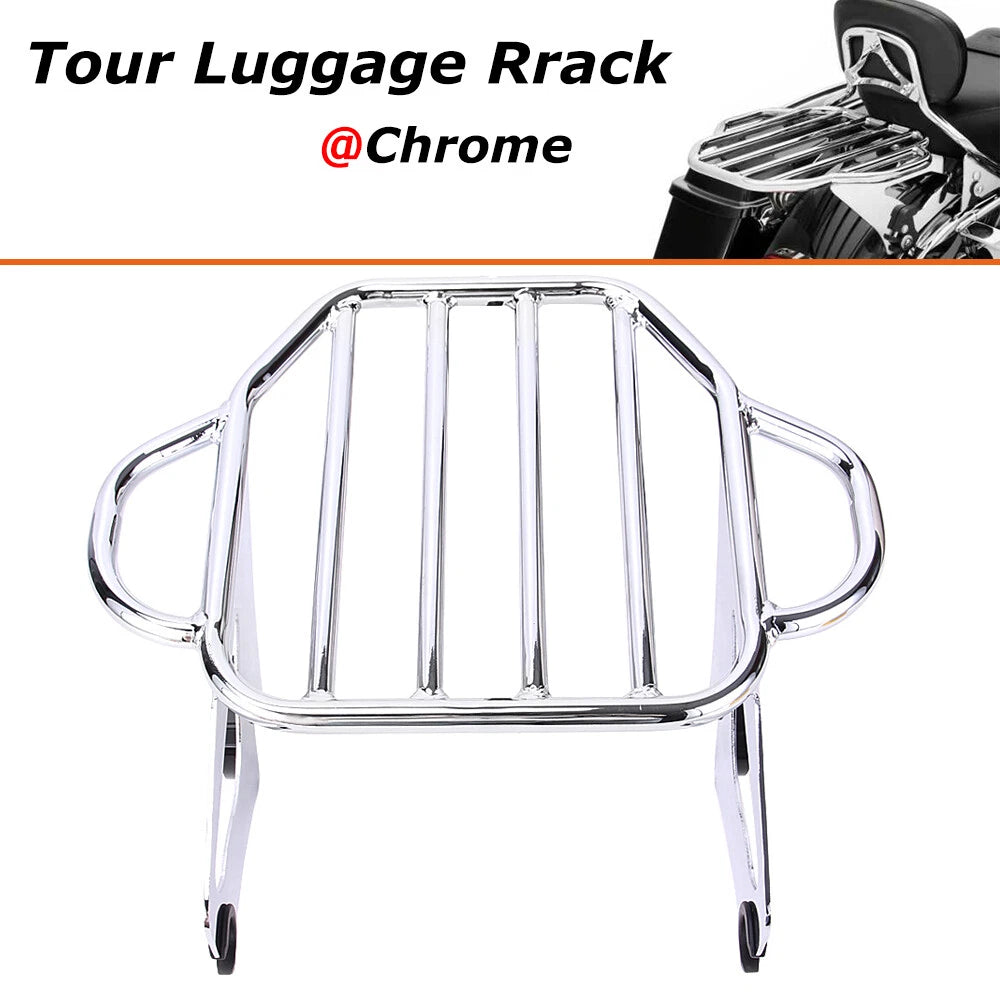 Detachable 2-Up Luggage Rack For Harley Touring Road King Electra Glide 2009-22