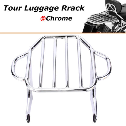 Detachable 2-Up Luggage Rack For Harley Touring Road King Electra Glide 2009-22