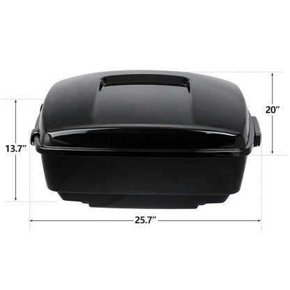 King Trunk Backrest Pad Mount Rack Fit For Harley Touring Road King Glide 97-08