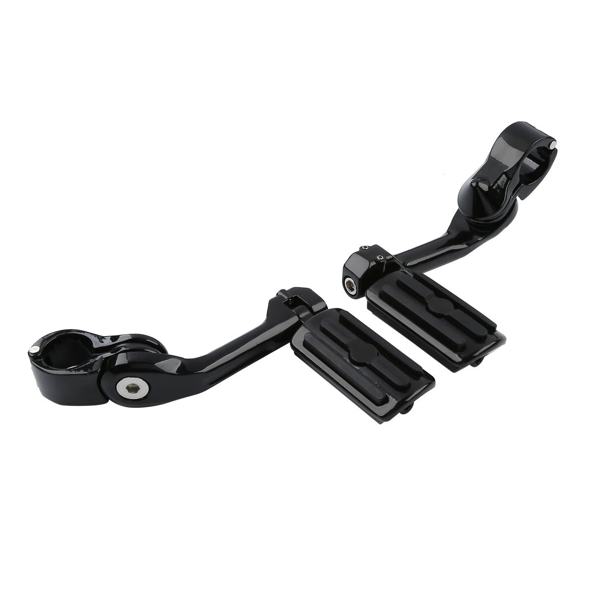 Mustache Engine Guard Crash Bar & Foot Pegs Clamps Fit For Harley Softail 00-17