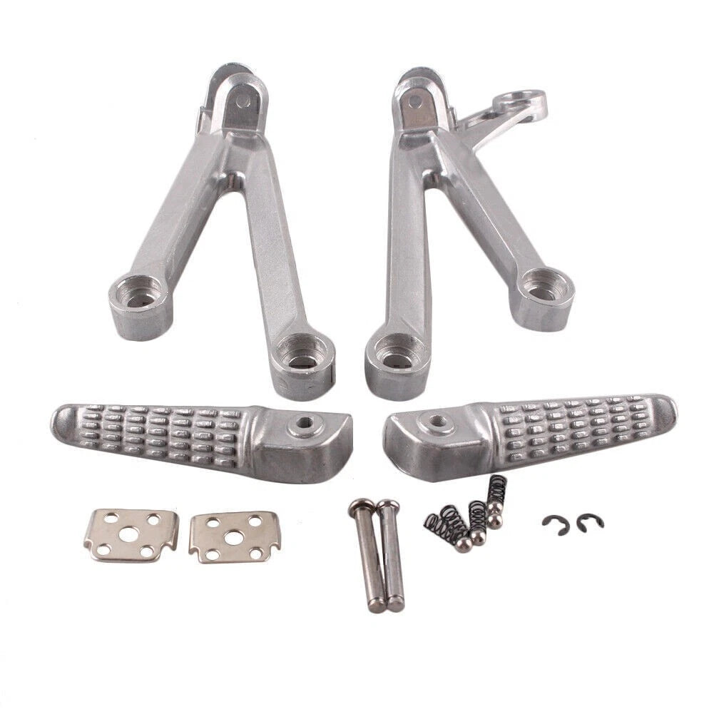 Passenger Rear Foot Pegs Footrests Brackets For Kawasaki Ninja ZX10R 2004 05