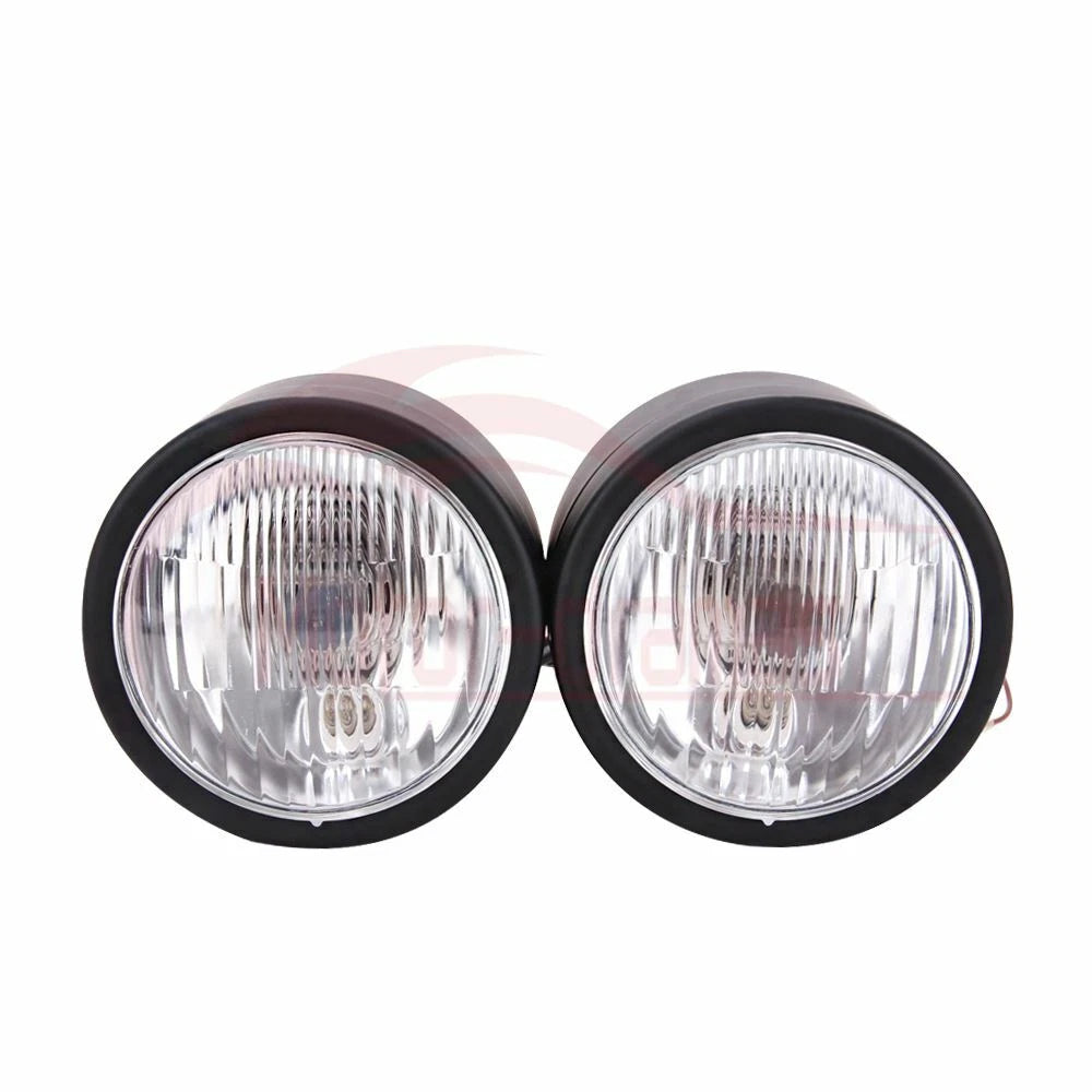 Twin Headlight Double Dual Lamps For Harley Softail Street Fighter Dirt Bike