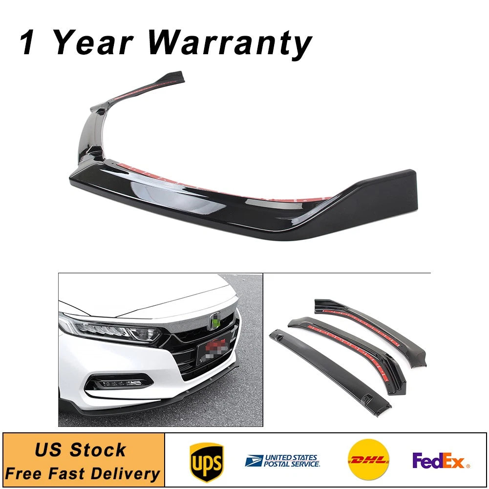 Front Bumper Cover Lip Spoiler Protection Bar for Honda Accord 2018 2019 2020 US