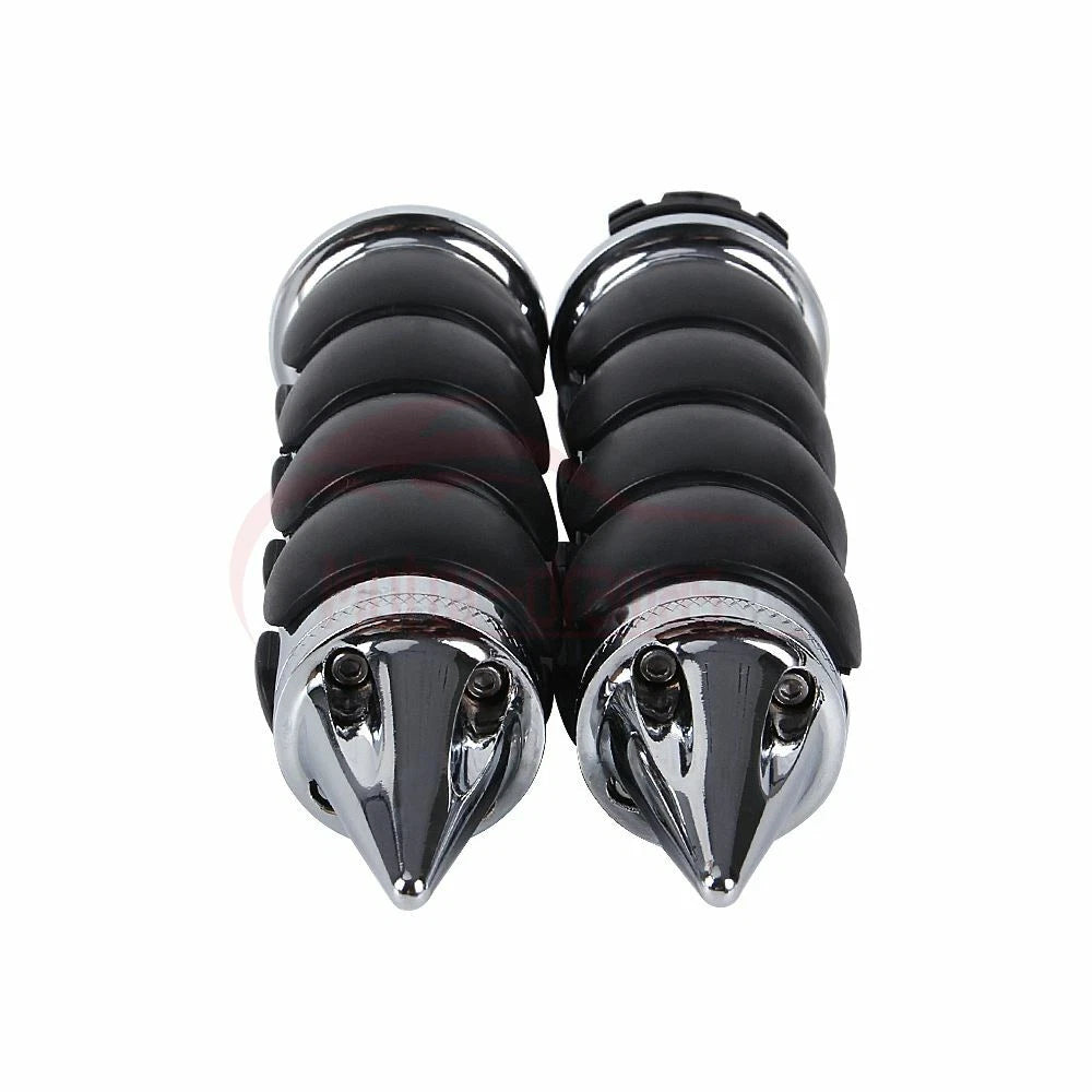 1" Chrome Motorcycle Handlebar Hand Grips Fit for Harley Chopper Bobber Cruiser