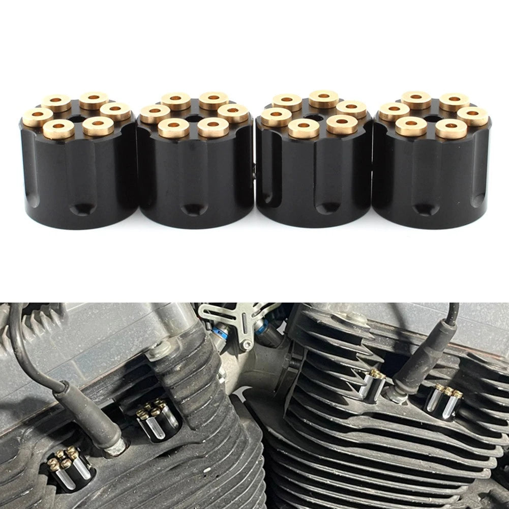 Spark Plug Screw Nut Head Bolt Cap Engine Topper Cover For Harley Twin Cam