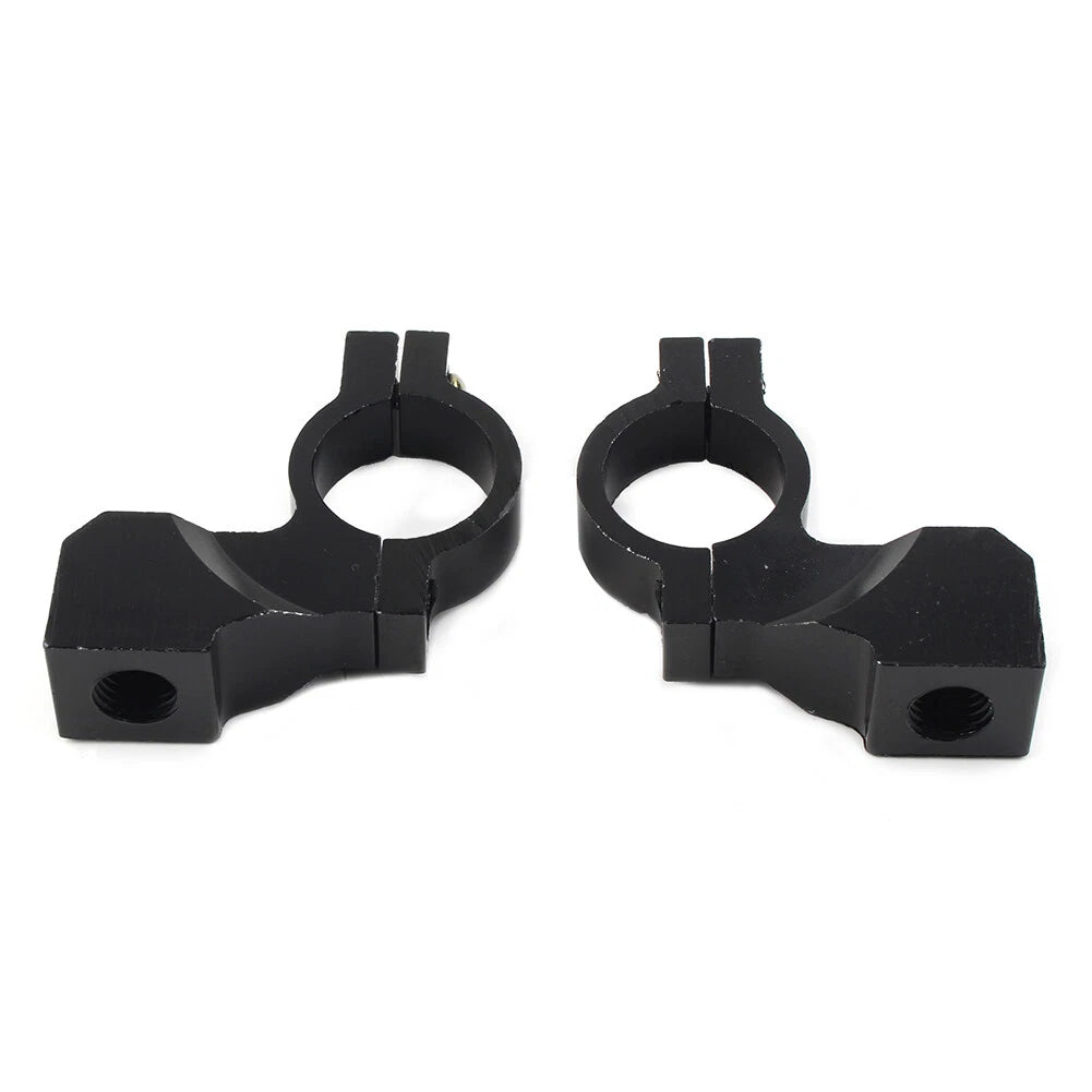 10mm Thread 7/8" Bike Handlebar Rearview Mirror Mount Bracket Clamp Motor Black