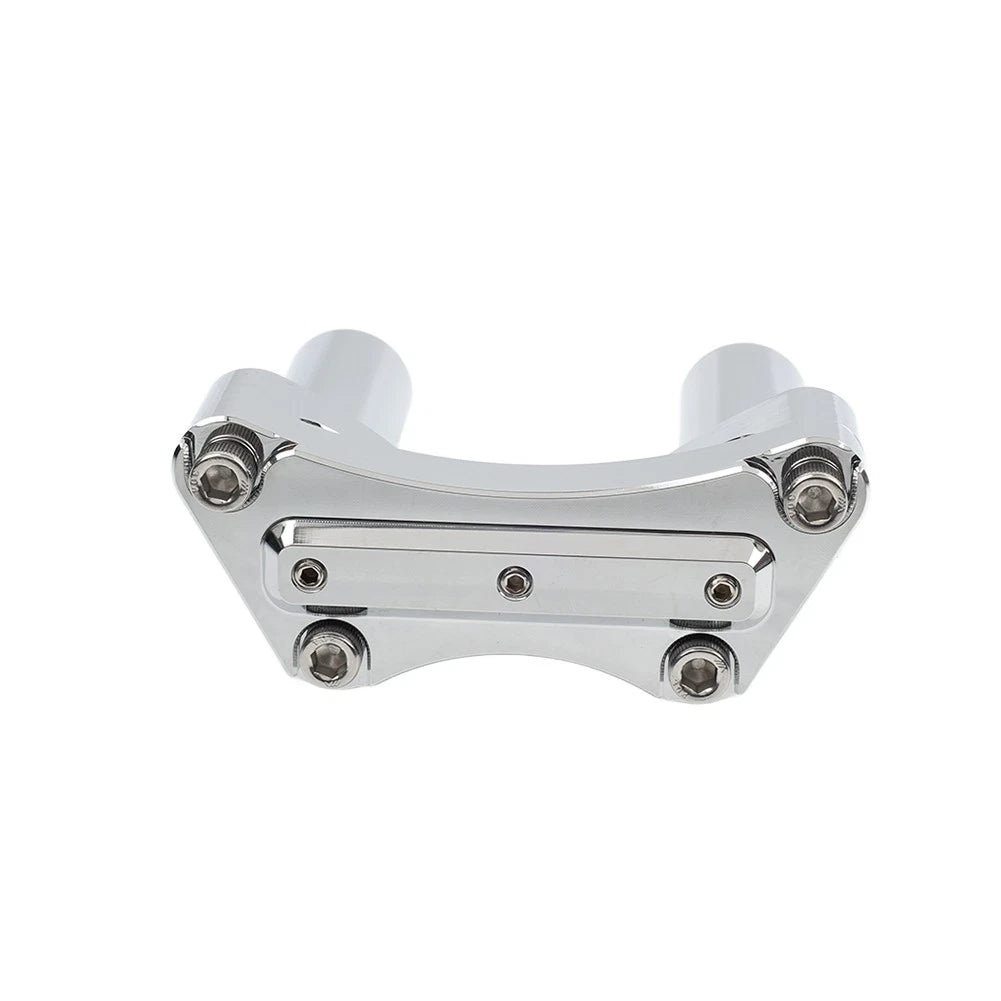 3.5" Straight Handlebar Riser & Top Clamp Chrome For Harley Dyna Tour Road Glide