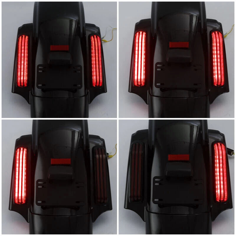 Saddlebag 5x7'' Speaker Grill Rear LED Fender For Harley Touring Glide 14-25 23