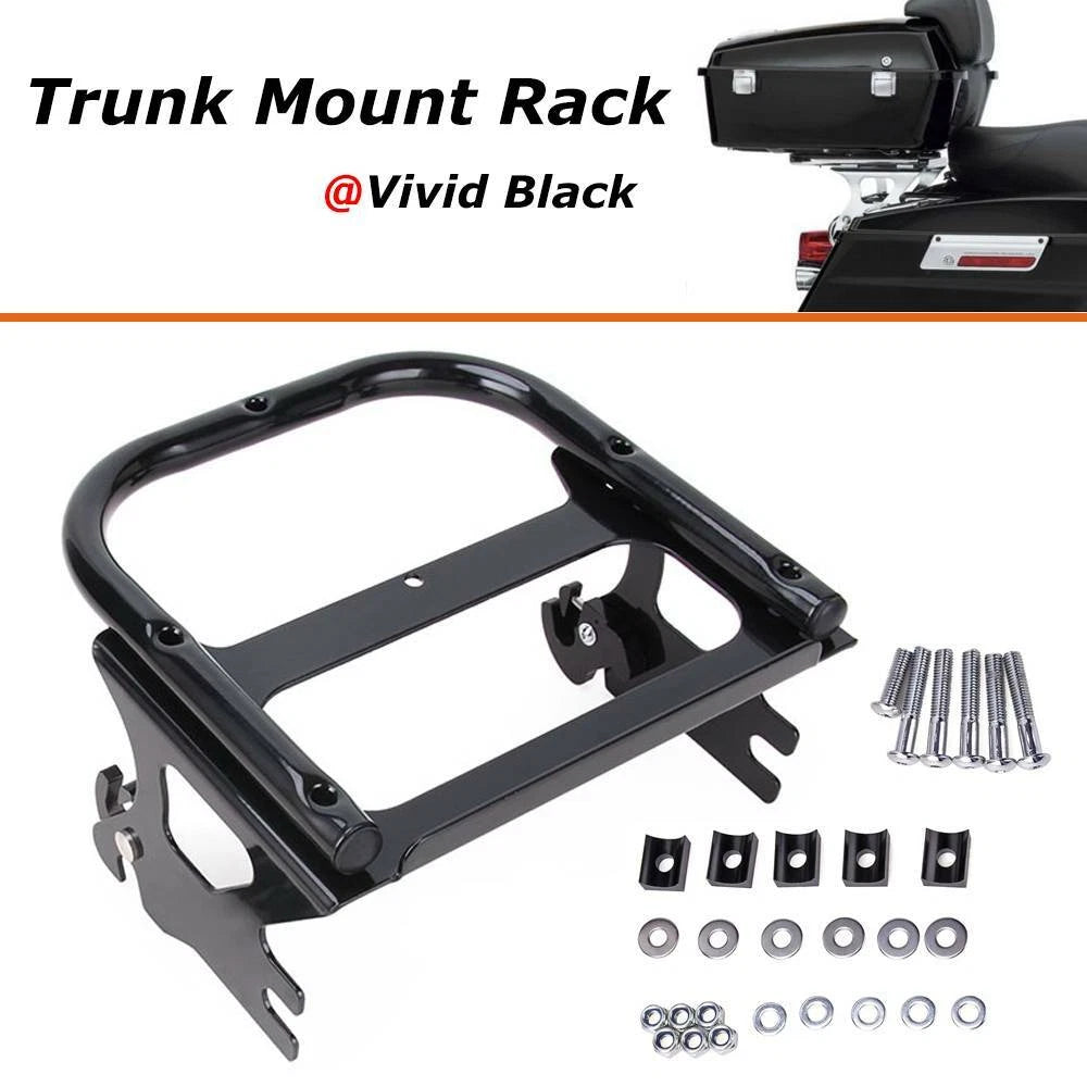 Detachable Two-up Tour Pack Mount Rack & Docking Hardware Kit For Harley 97-08