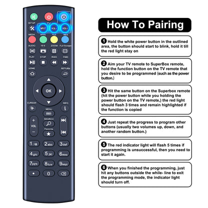 Remote Control For Superbox S1 S2/S3Pro S5/S6Max Elite ll MAX IV without Voice