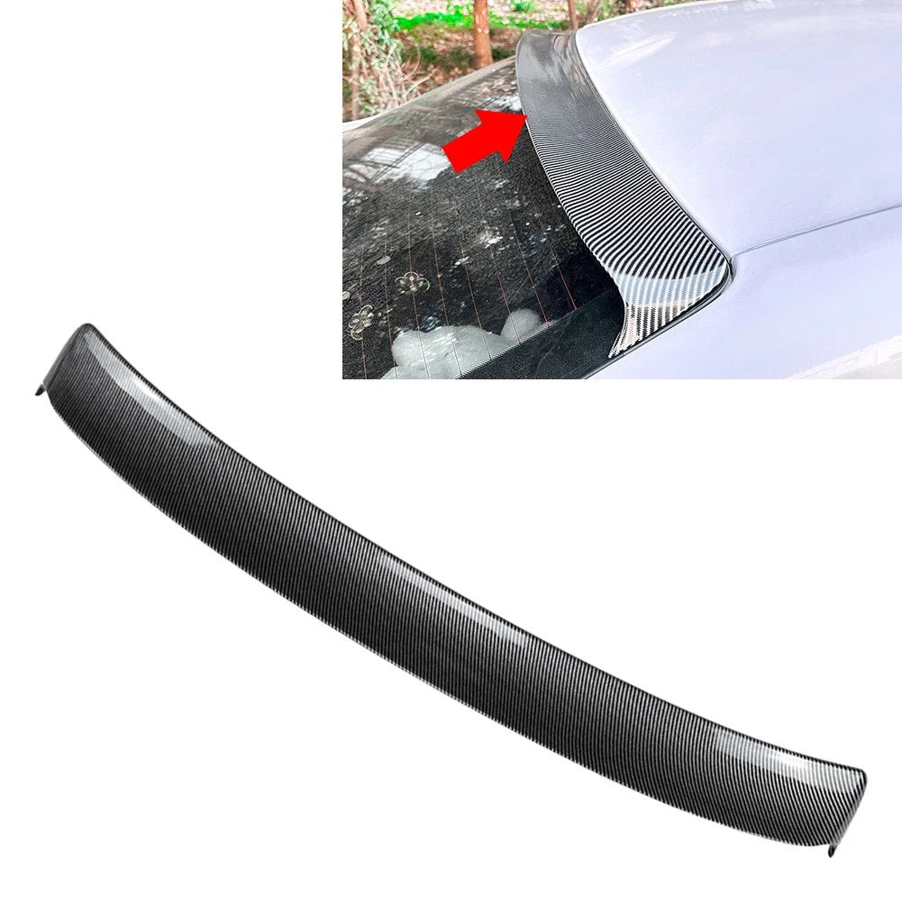 1pc Carbon Fiber Pattern Rear Window Roof Spoiler Wing For Audi A4 S4 B8 2009-16
