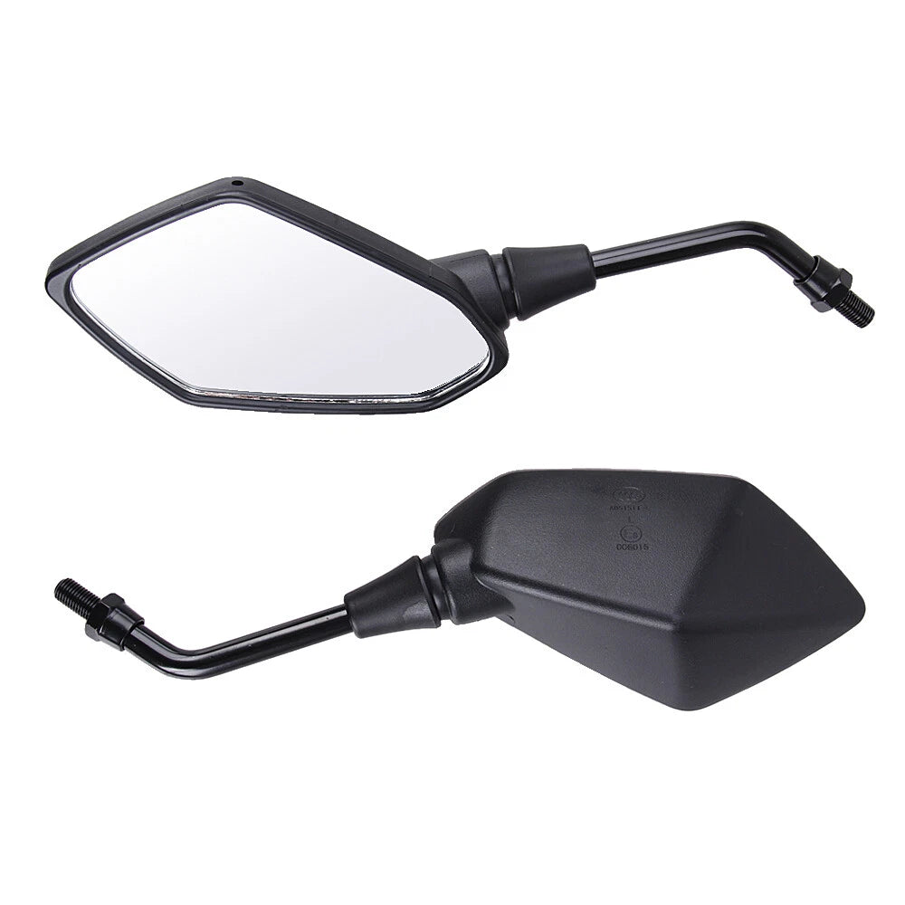 Black Motorcycle Side Mirrors For Kawasaki KLR650 KLX250 KLX250S KLX300R KLX450R