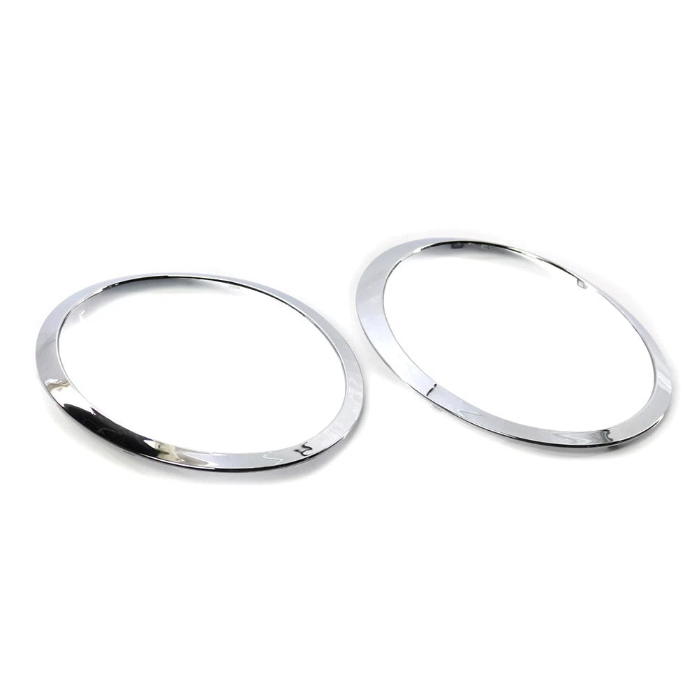Pair Headlamp Headlight Trim Ring Fit For BMW MINI R55 R56 R57 R58 R59 Chrome
