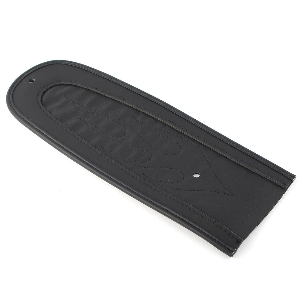 Flame Stitch Leather Rear Fender Bib For Harley Dyna 2006-2017 Motorcycle Black