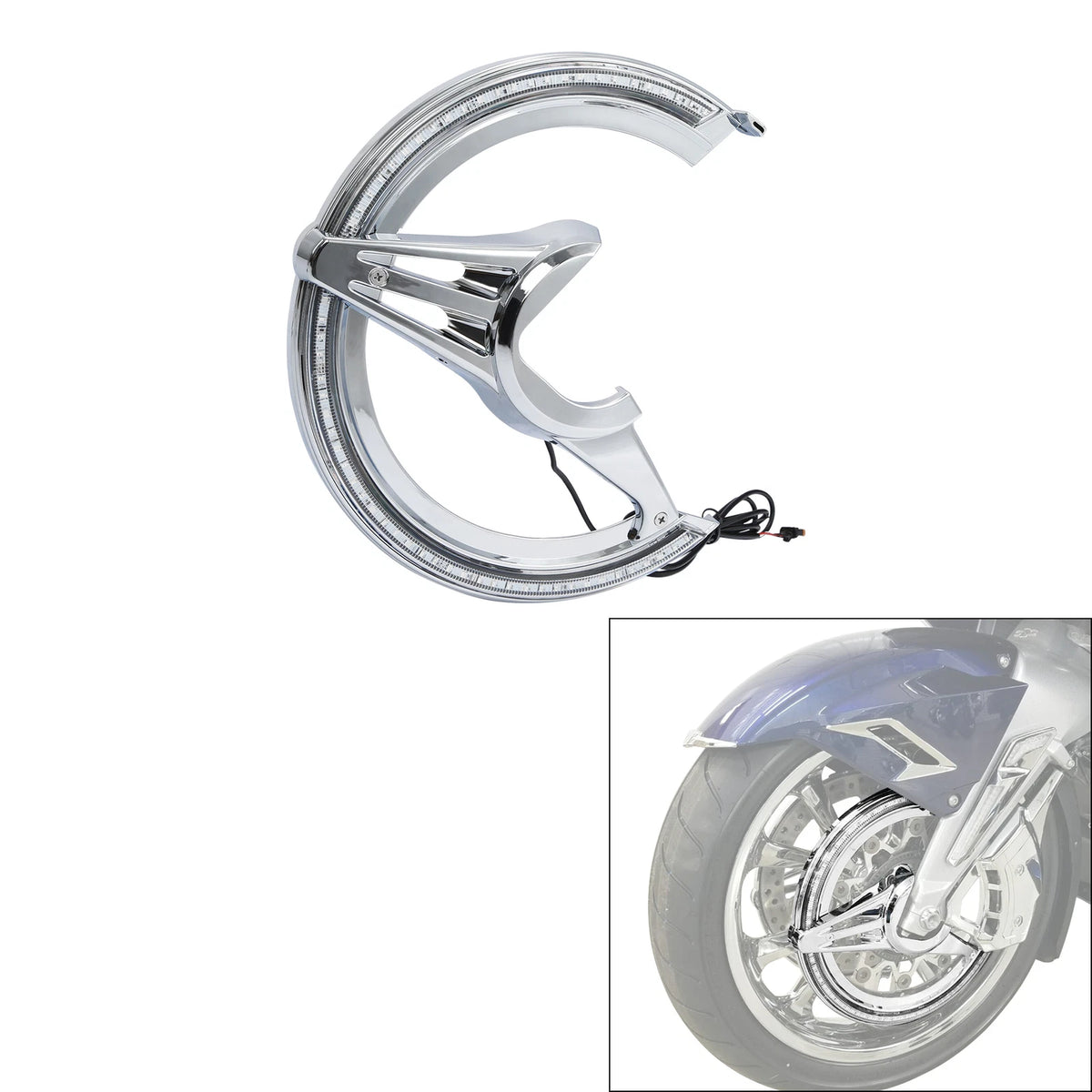 Brake Rotor Covers w/ LED Light Fit For Honda Goldwing 1800 GL1800 2018-2026 19