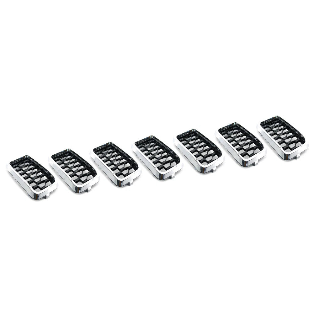 Front Grille Honeycomb Mesh Insert Cover Chrome For Jeep Grand Cherokee 17-21 US