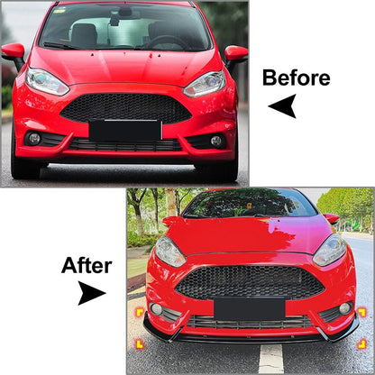 Front Bumper Lip Spoiler Splitter Fit For Ford Fiesta ST MK6 B-Max 2012-2017