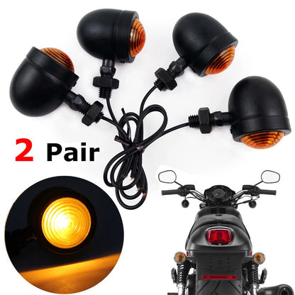 Motorcycle Bullet Turn Signal Lights Universal For Harley Honda Kawasaki Yamaha