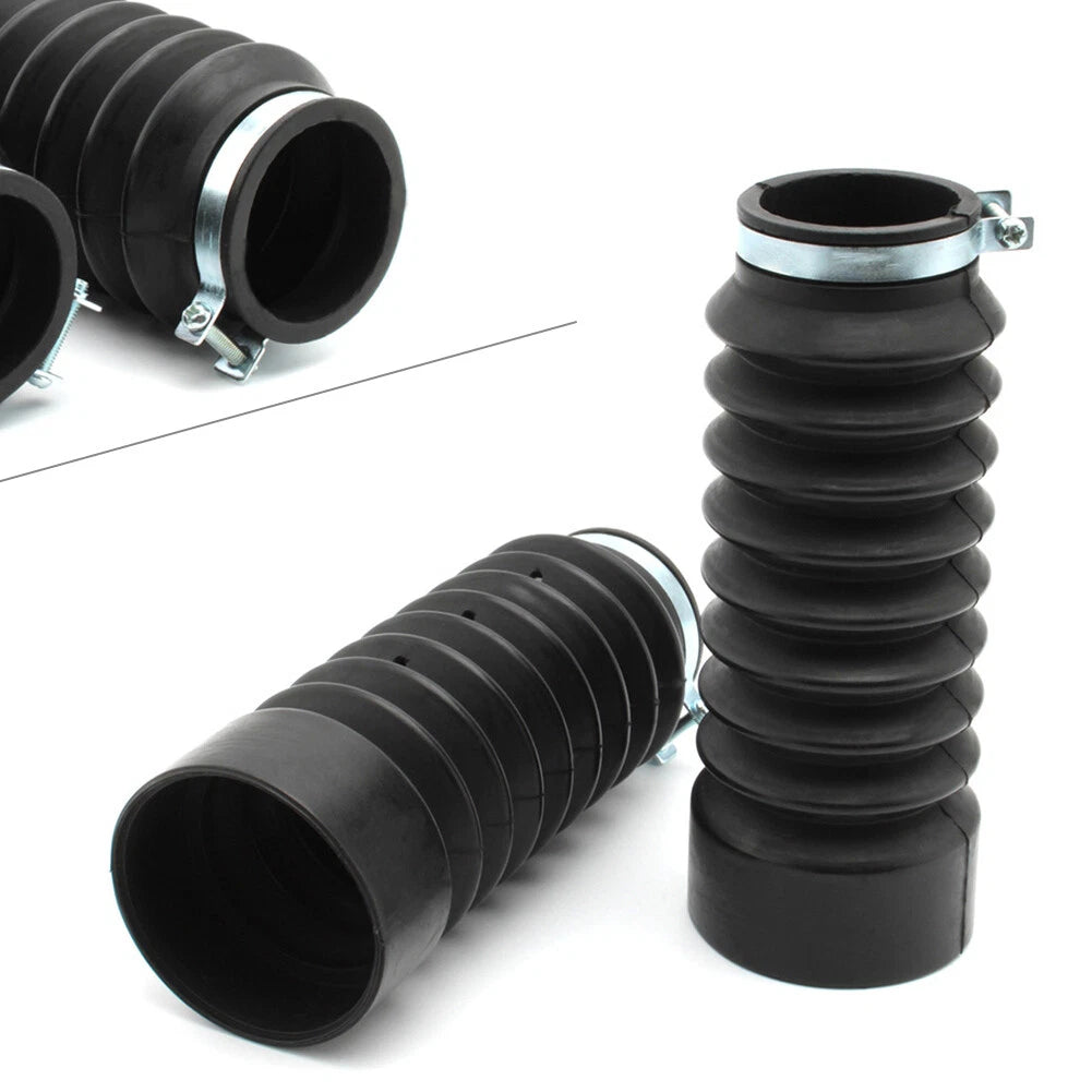 Pair Fitk Dust Cover Front Gaiters Boots Fit T100 Hinkley 2001-2013 Rubber Black