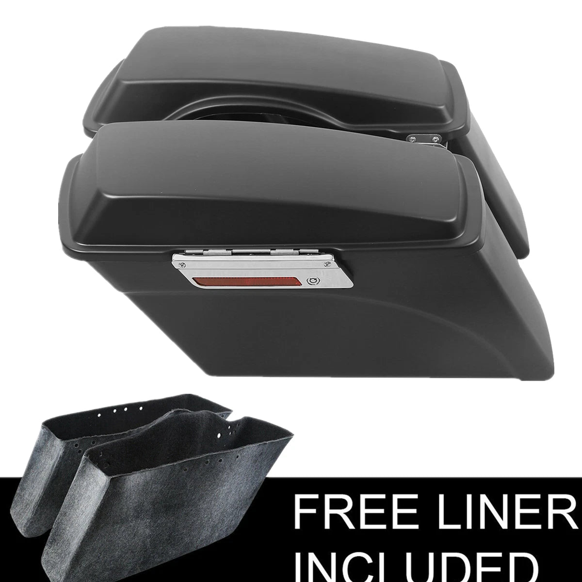 Matt Black Hard Saddlebags Bag Trunk Fit For Harley Touring Electra Glide 94-13