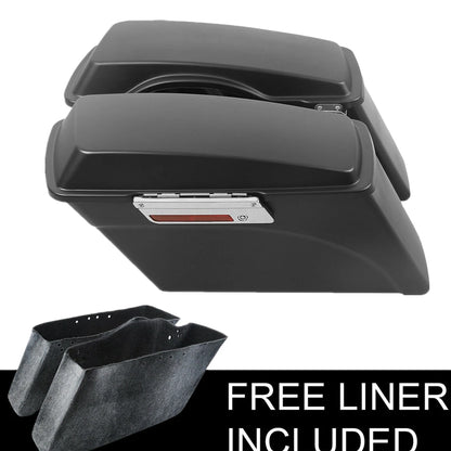 Matt Black Hard Saddlebags Bag Trunk Fit For Harley Touring Electra Glide 94-13