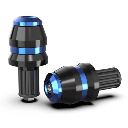 2x Universal 22mm 7/8" Motor Handlebar Grips Bar End Slider Cap Plugs CNC Blue