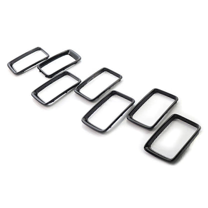 Front Grille Grill Insert Ring Trim Cover For Jeep Grand Cherokee 14-16 Black US