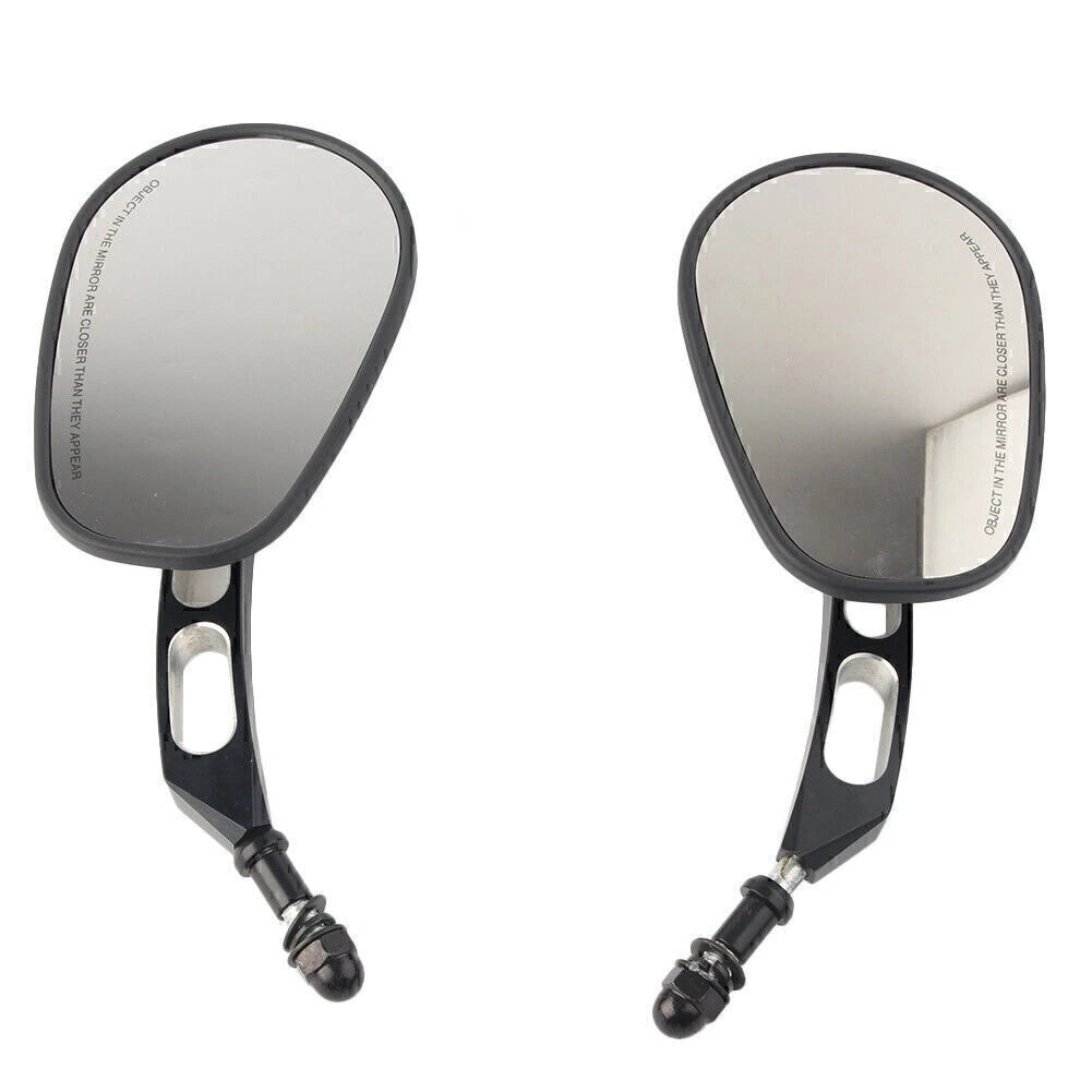 2PCS Rearview Side Mirror Matte Black fit Sportster 883 Softail Touring Dyna mo