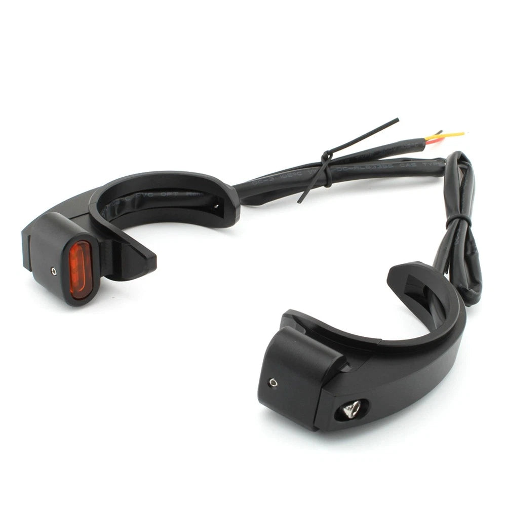 LED Front Turn Signal Light For Harley 49-51mm Front Fork Shock Absorber Amber