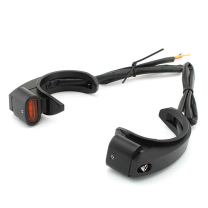 LED Front Turn Signal Light For Harley 49-51mm Front Fork Shock Absorber Amber