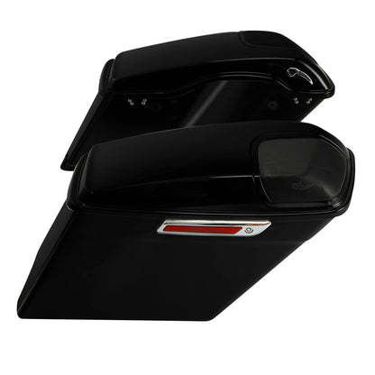 Hard Saddlebags 5 x 7"Speaker Grill & Bracket Fit For Harley Softail FLST 84-17