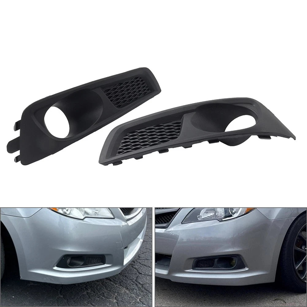 2pcs Front Bumper Fog Light Bezel Cover Black For Subaru Legacy 2010-2012