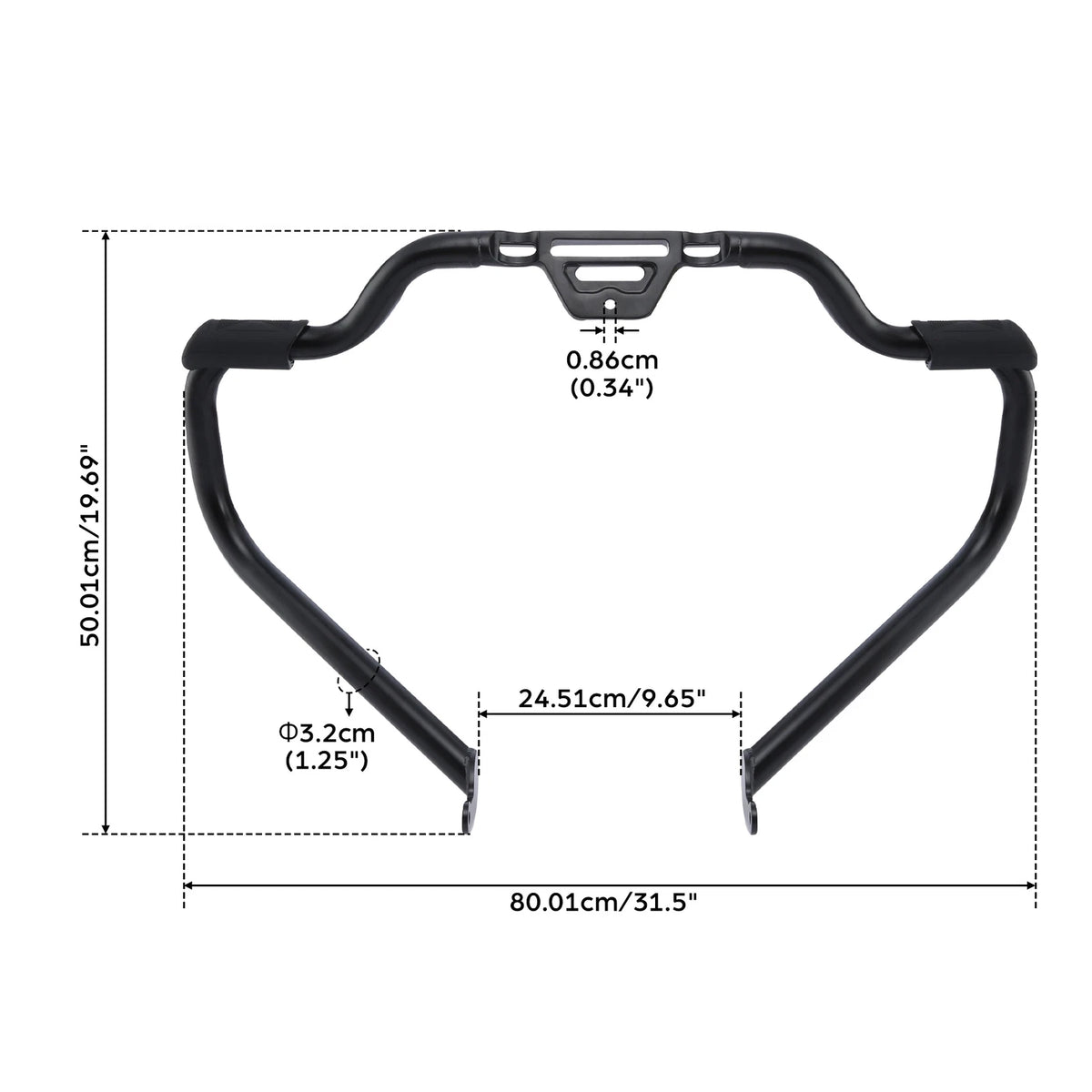 Mustache Engine Guard & Support Bracket For Harley Low Rider ST FXLRST 22-Up 23