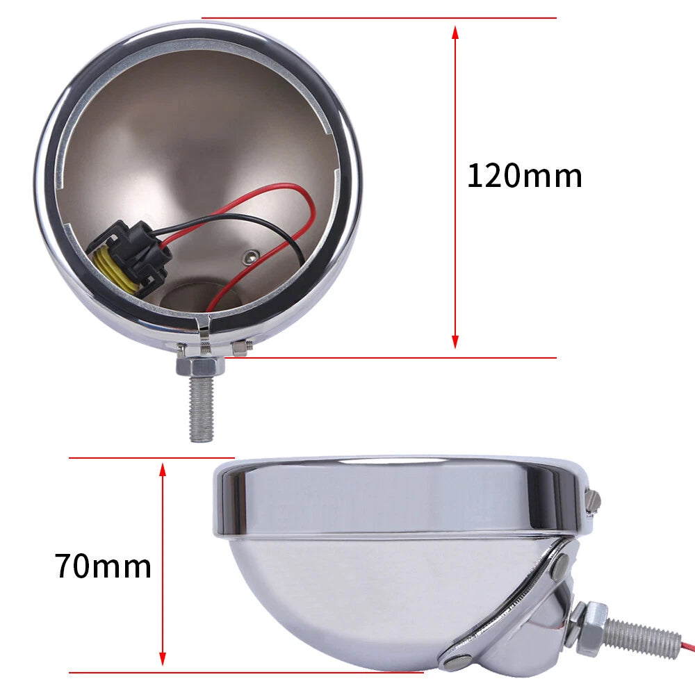 2x Motorcycle 4.5" Inch Fog Light Passing Spot Lights Chrome Housing For Harley