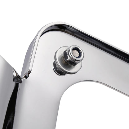 Curved Laydown License Plate Mount Frame Light Fit For Harley Street Road Glide