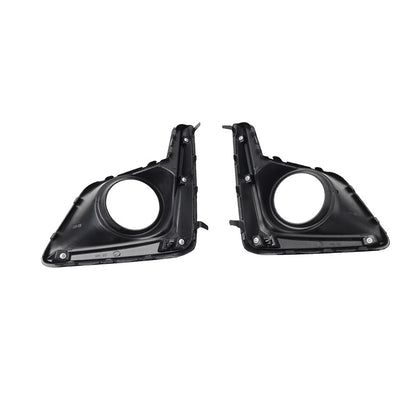 2pcs Front Bumper Fog Light Bezel Cover Black For Subaru Crosstrek 2016-2017