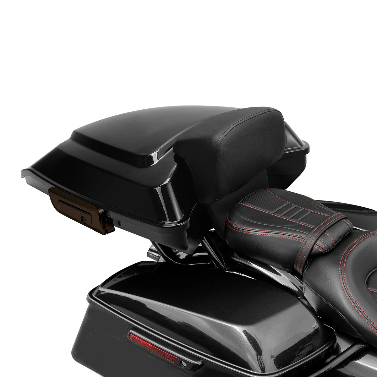 Black Razor Trunk Backrest Pad Fit For Harley Touring Road Glide 14-25