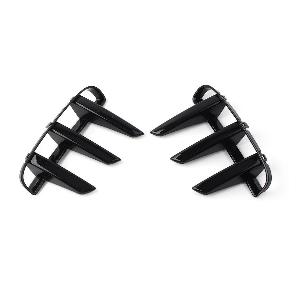 1 Pair Glossy Black Front Bumper Grille Cover For Land Rover Discovery 5 2021-22