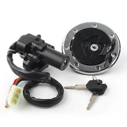 Ignition Switch Gas Cap Cover Lock w/Key Set For Kawasaki ZX7R ZX9R ZXR750 ZX900
