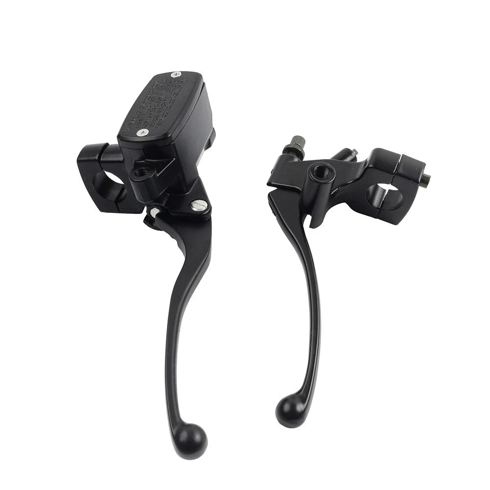 1'' 25mm Left Clutch Lever Right Hydraulic Brake Master Cylinder Lever Black