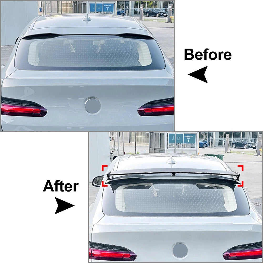 Glossy Black Rear Window Roof Spoiler Wing Lip For BMW X4 G02 2019-2024