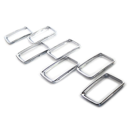 Front Grille Grill Insert Ring Trim Cover For Jeep Grand Cherokee 2014-16 Chrome